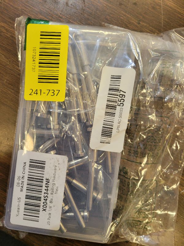 Photo 1 of 20 Pack 1/8" T316 Stainless Steel Invisible Cable Railing Hardware, Swage Stud End for Cable Railing, Deck Stair Threaded End Fitting for 2"x2" Wood Metal Post, Cable Railing Kit