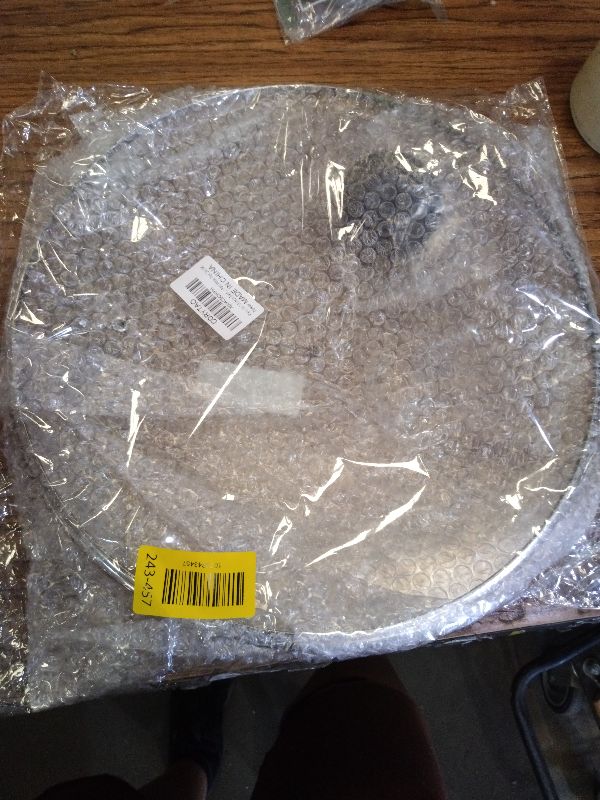 Photo 1 of 13 Inch Pan Lid Tempered Glass Pot Lid Replacement Pan Cover for 12.5"-13" Cast Iron Skillets, Frying Pans, Pots and Wok, Clear