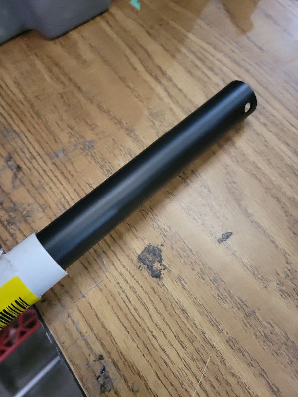 Photo 1 of 12 Inch Ceiling Fan Downrod, 1" Diameter Matte Black Ceiling Fan Extension Rod (No Threads),Universal Down Rods for Ceiling Fans,Easy Installation