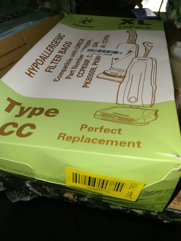 Photo 1 of 12 Pack Great Compatible with Oreck XL Vacuum Bags, Hypoallergenic Fits All Oreck XL Upright Vacuums, Filter Type CC Vacuum Bags.