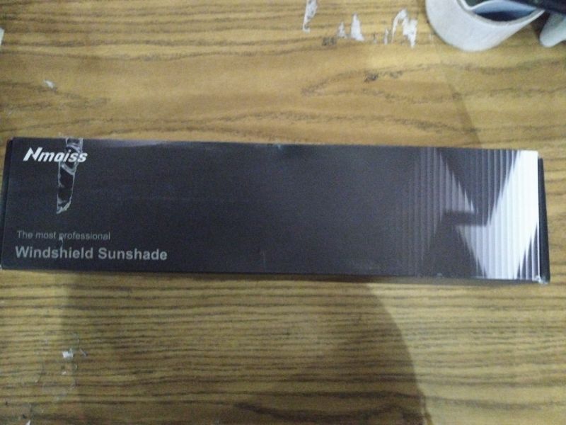 Photo 1 of [Upgraded] Nmoiss Windshield Sun Shade Umbrella - [Vinyl Coating Heat Shield] Protect Car from Sun Rays & Heat Damage Keep Cool and Protect Interior, Spring Structure Edge Medium 56" L x 31" W