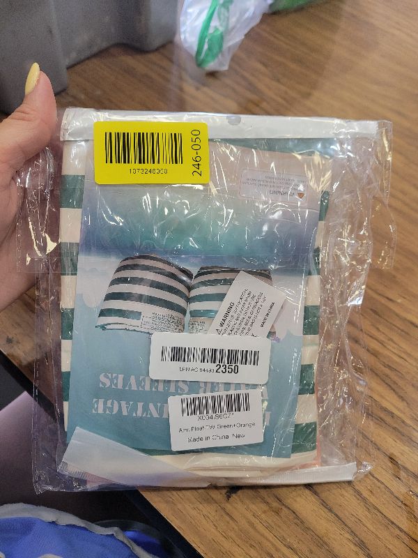 Photo 1 of 2-4 Pack Arm Floaties for Kids Adult - Vintage Striped Inflatable PVC Swimming Rings Pool Floats Arm Bands for Kids Adult Toddlers Children 3-5-6-12 Years (Blue+Green)