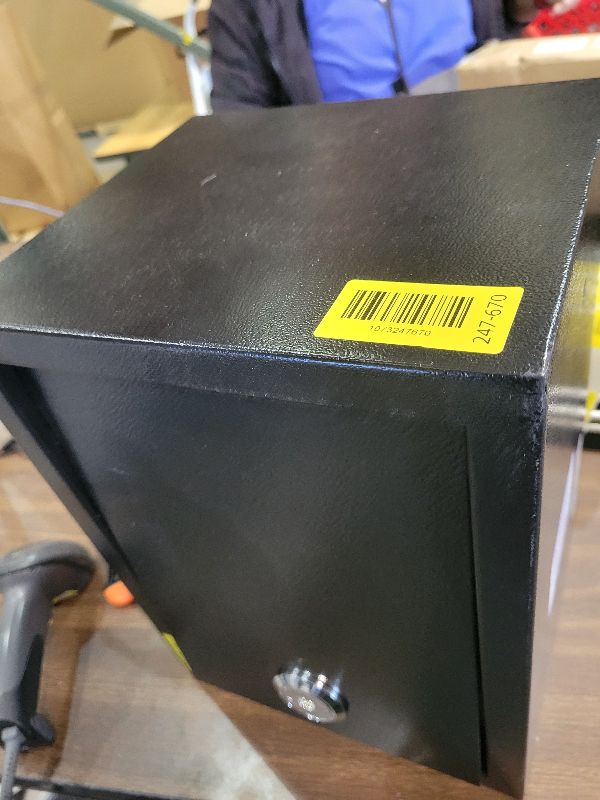 Photo 1 of 1.3 Cubic Feet Fireproof Safe Box with Key Lock, Hidden Steel Security Box with Removable Shelf for Cash, Jewelry, Passports and Medications, Personal Safes for Home/Office, 9.84"D x 13.78"W x 9.84"H
