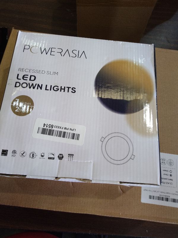 Photo 1 of 2 Pack Recessed Lighting 7 Inch with Junction Box, 5CCT 7 Inch LED Recessed Lights Dimmable 2700K/3000K/4000K/5000K/6000K, 16W 1300lm Ultra Thin Recessed Lighting - ETL and Energy Star Certified