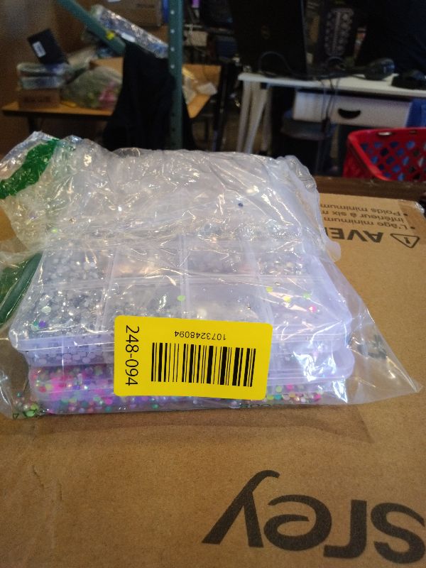 Photo 1 of 2 Boxes Rhinestones for Bedazzling Kits, Multicolor 3mm & Silver Clear 2/3/4/5/6mm Resin Flatback Gems for Diamond Art, Bedazzler Kit with 3Pcs 10ml B7000 Jewelry Glue for DIY Crafting Crafts Decor