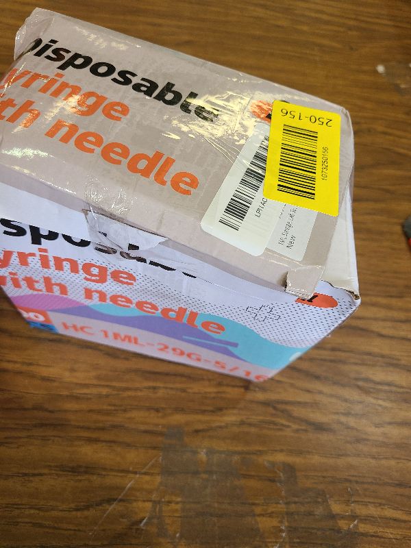 Photo 1 of 1ML Syringe, Lab Supplies Syringes 29G 5/16 Inch, Individually Wrapped, Pack of 100