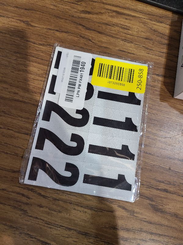 Photo 1 of 2 inch Self Adhesive Numbers for Mailbox, House Numbers, Reflective Mailbox Number, Trash Cans Number, for Outside, 60 PCS (Black/White)