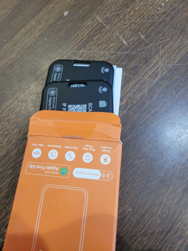 Photo 1 of 2 Pack Air Smart Tracker Card Work with Apple Find My (iOS Only) [MFi Certified] Ultra Slim Bluetooth Wallet Tracking Card Wireless Charging Waterproof Item Locator for Keys Bag Passport Purse Luggage