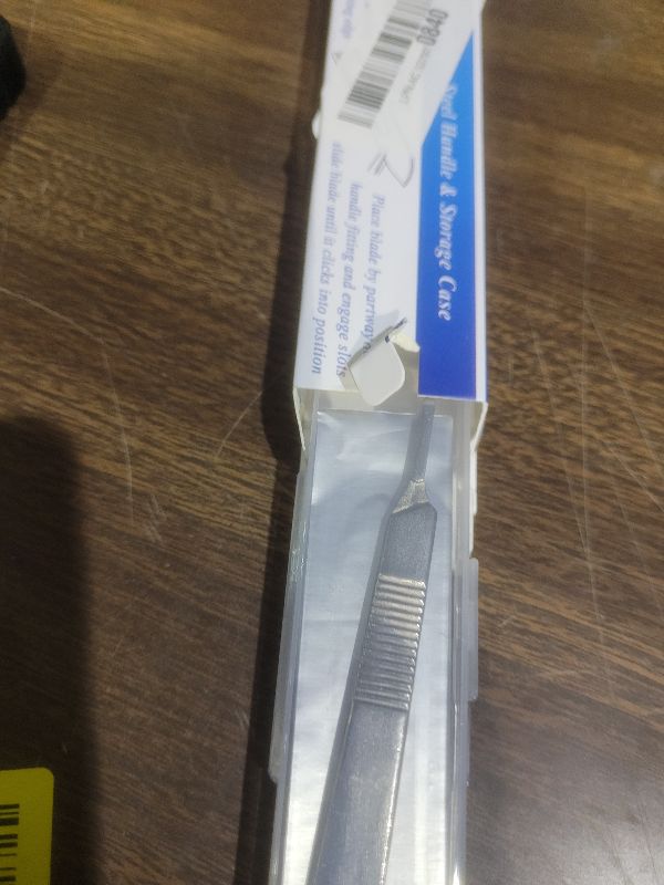 View 2 of 15 Pack Surgical Blades #10 with Stainless Steel Scalpel Handle, High Carbon Steel Dermablade Blades Individually Wrapped Sterile for Dermaplaining, Podiatry, Crafts & More