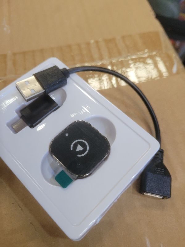 Photo 1 of 2-in-1 Wireless CarPlay & Android Auto Adapter, Plug & Play CarPlay Dongle Converts Wired to Wireless, Fast Auto-Connect, No Delay, Compact Design for iPhone & Android with USB/USB-C Port(Black)