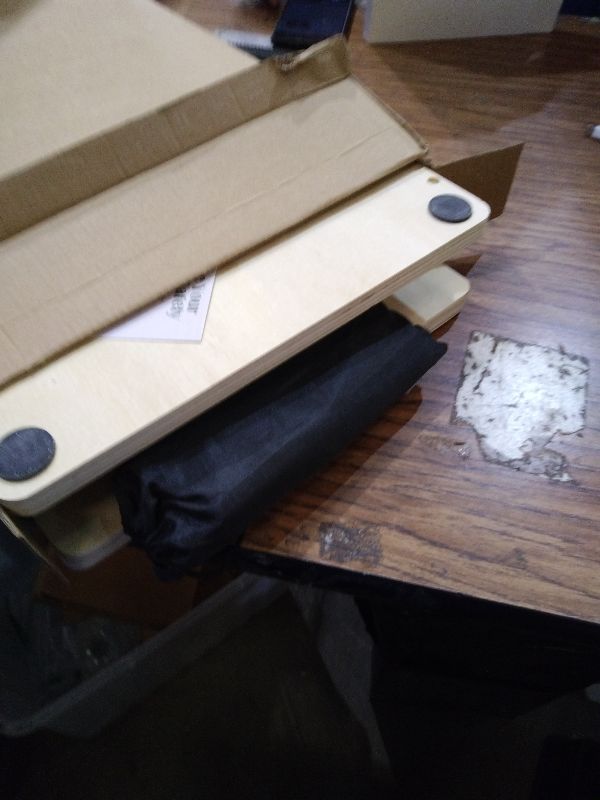 Photo 1 of 2-in-1 Wooden Slant Board & Balance Board, Adjustable Incline Calf Stretcher (15°–30°) for Plantar Fasciitis Relief & Balance Training, Portable Wood Incline Board with Resistance Bands