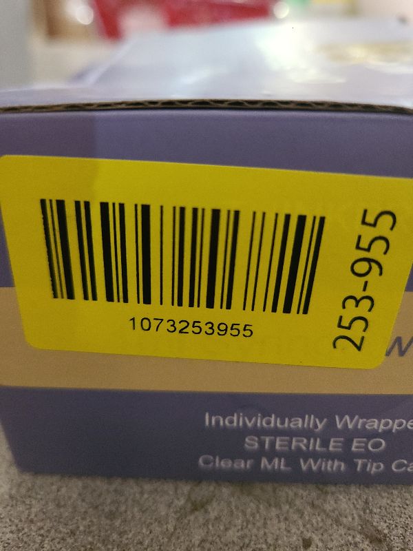 Photo 1 of 50 Pcs 1ml Syringes with Caps Oral Dispenser Individually Sterile Warpped for Medicine Dropper, Colostrum Collect Feeding Pets, Liquid