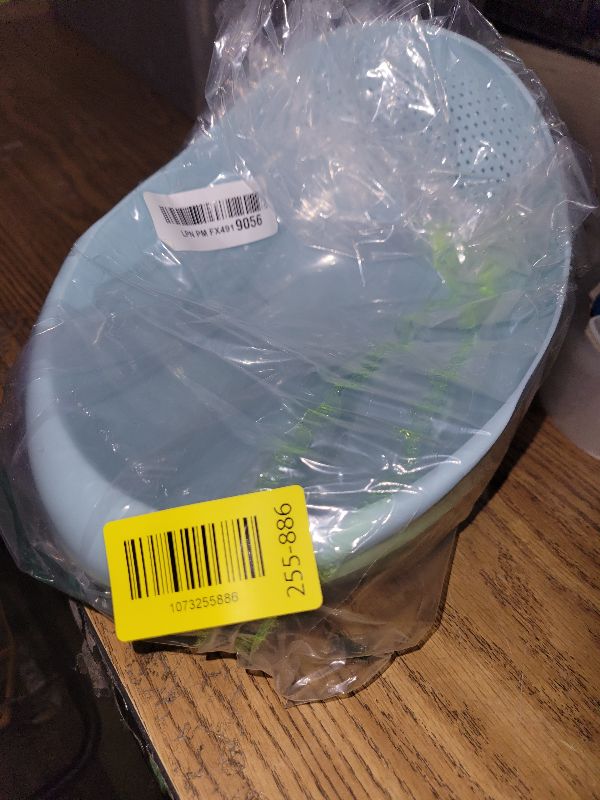 Photo 1 of 2-in-1 Rice Colander, Vegetable and Fruit Cleaning Filter Basket, 2Piece Sturdy and Easy-To-Use Food Grade Kitchen Tool Accessories (blue+green, Small)