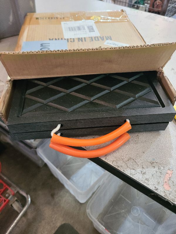 Photo 1 of 12 X 12 X 1 inchs Non-Slip Rv Jack Pads, 2 Pack Camper Outrigger Pads with Handle, Heavy Duty Stabilizing Blocks for Truck/Trailer/Crane