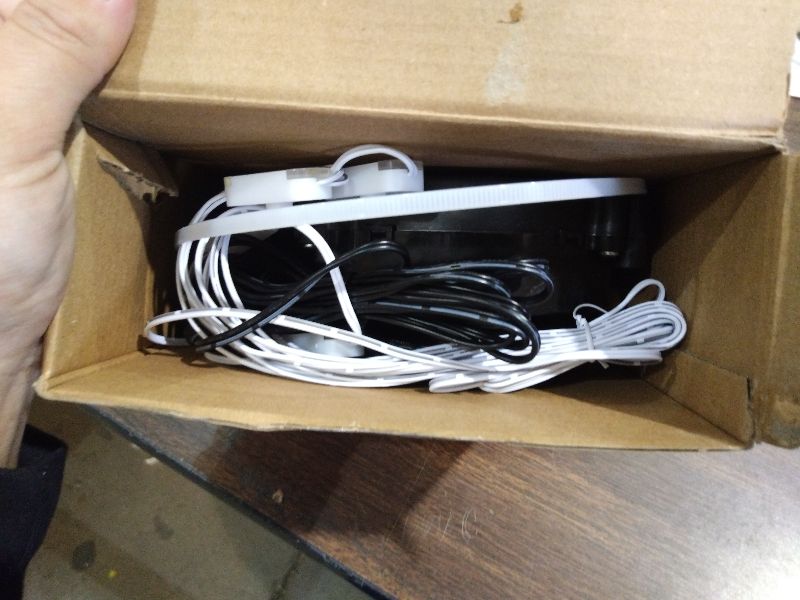 Photo 1 of 12V 1.2A Inflatable Replacement Motor for 5-9FT Halloween Christmas Inflatables Air Blower Fan with 5 LED Light 1.5A Adapter Outdoor Blow Up Fan Parts Inflatables (White Lights 5 LED, 12V 1.2A)