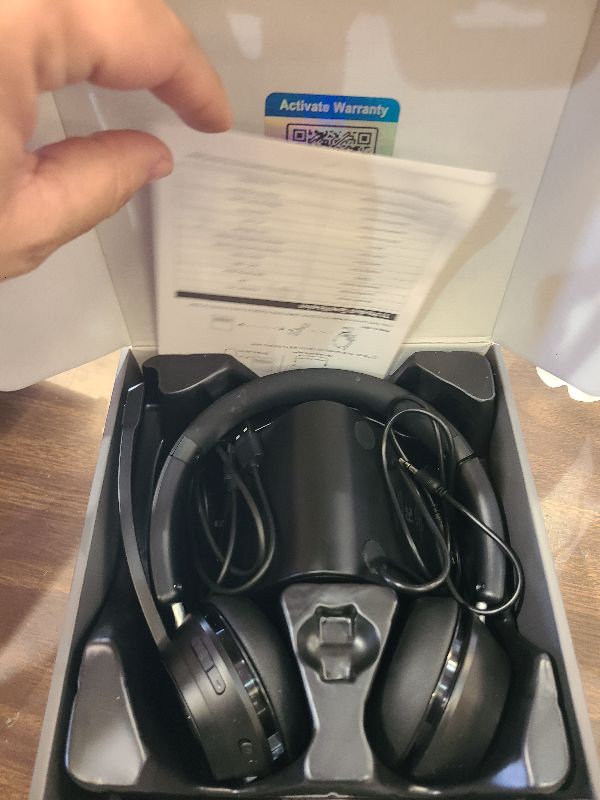 Photo 1 of (Upgraded Version) Wireless Headset, Bluetooth Headset with Noise Cancelling Microphone, Best Headphones with Mic Mute & USB Dongle for PC/Computer/Laptop/Cell Phones/Remote Work/Call Center