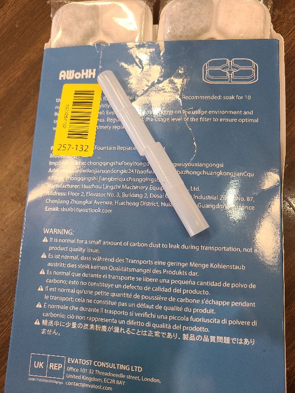 Photo 1 of 16-Pack Cat Water Fountain Filter Compatible With Catit Pixi Water Fountain Filter Replacement Triple Action Water Filter, 4 Pump Tubes 1 Hard Brush