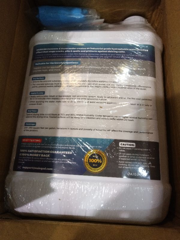 Photo 1 of 1 Gallon Bricks & Exterior Surfaces, All Purpose Concrete Sealer, Long-Lasting Stone Sealer for All Weather Protection, Penetrating Water Repellent Protection for Driveways, Patio, Pavers, Floor