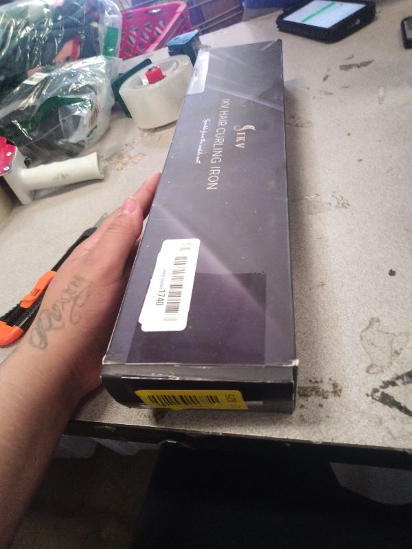 Photo 1 of 1 Inch Extra Long Barrel Curling Iron, Ceramic Tourmaline Curling Wand Professional Dual Voltage