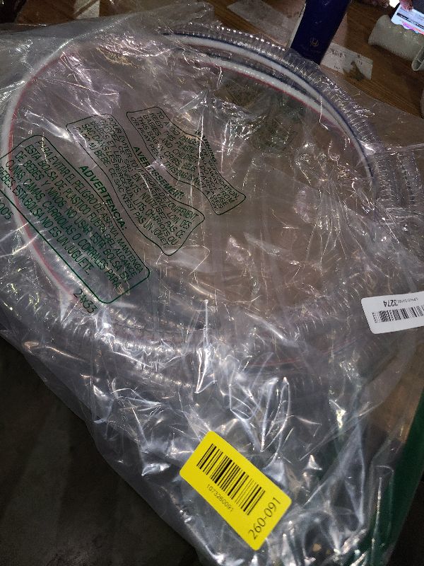 Photo 1 of 10FT 3/4" ID x 1" OD Steel Wire Suction Hose PVC Reinforced Tubing High Pressure Flexible Vinyl Hose Heavy Duty Clear Vacuum Suction Tube for Dust Collection Drain Fuel