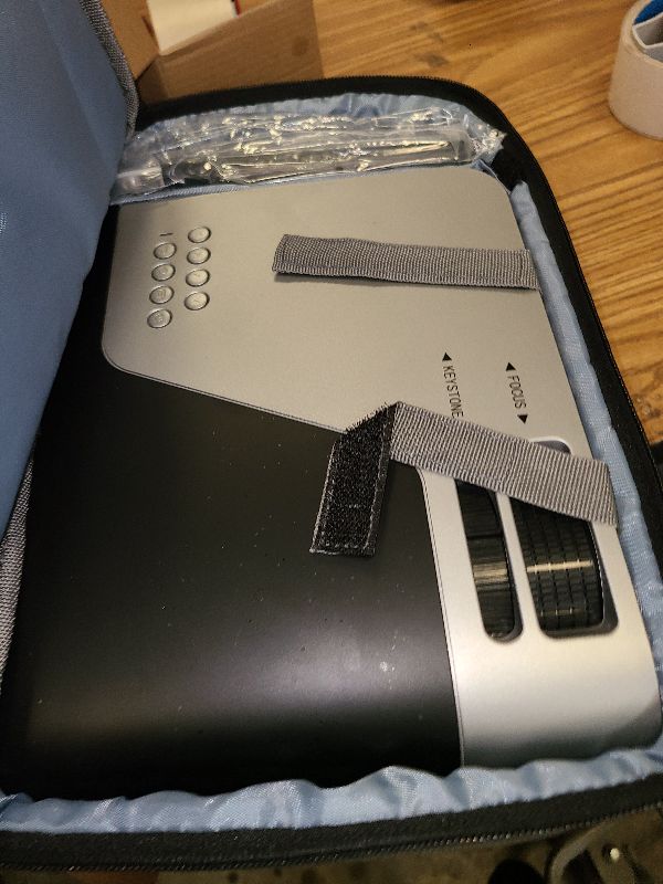Photo 1 of [Auto Focus/Auto Keystone] Smart Projector with WiFi and Bluetooth, Dolby Audio,DBPOWER Native 1080p Projector, Movie Projector, 50% Zoom with Carry Bag