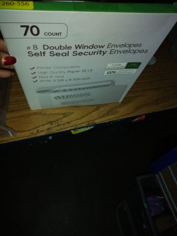 Photo 1 of #8 Double Window Security Check Envelopes,Double Window Self Seal Security Envelopes,No.8 Double Window Bussiness Envelopes,70 Pack,Size 3 5/8 x 8 11/16 Inches,Designed for Checks(NOT for INVOICES)
