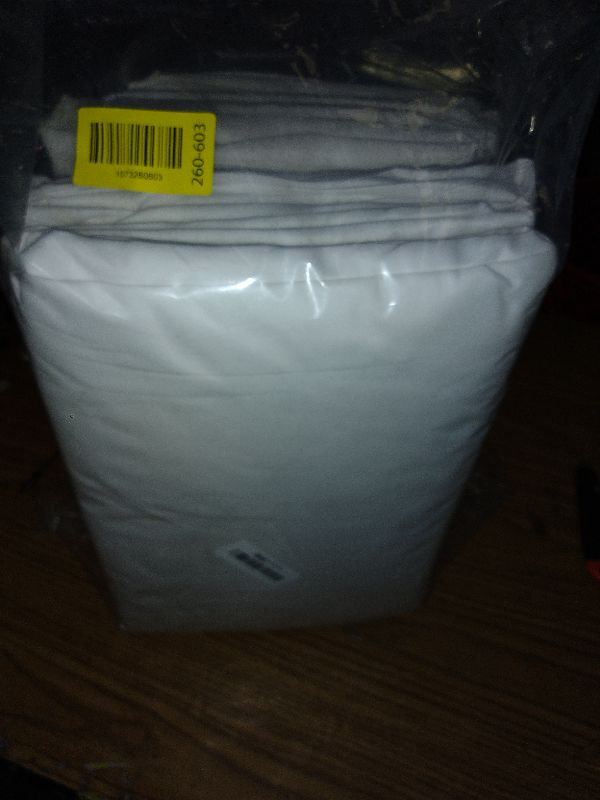 Photo 1 of 10 Pack White Round Tablecloths, 120 Inch Stain Resistant and Wrinkle Polyester Fabric Washable Table Clothes Cover for Kitchen Dining, Wedding, Reception Banquet, Birthday Party, Buffet Restaurant