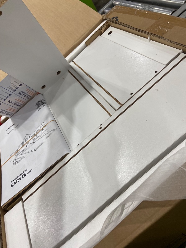 View 3 of **missing a box/parts only** Garvee 9 Drawers Dresser for Bedroom - 59" Wide Modern Fluted Chest of Drawers with Golden Metal Handles, Large TV Stand Multi-Function Home Organizer for Living Room, Entryway, Hallway, White