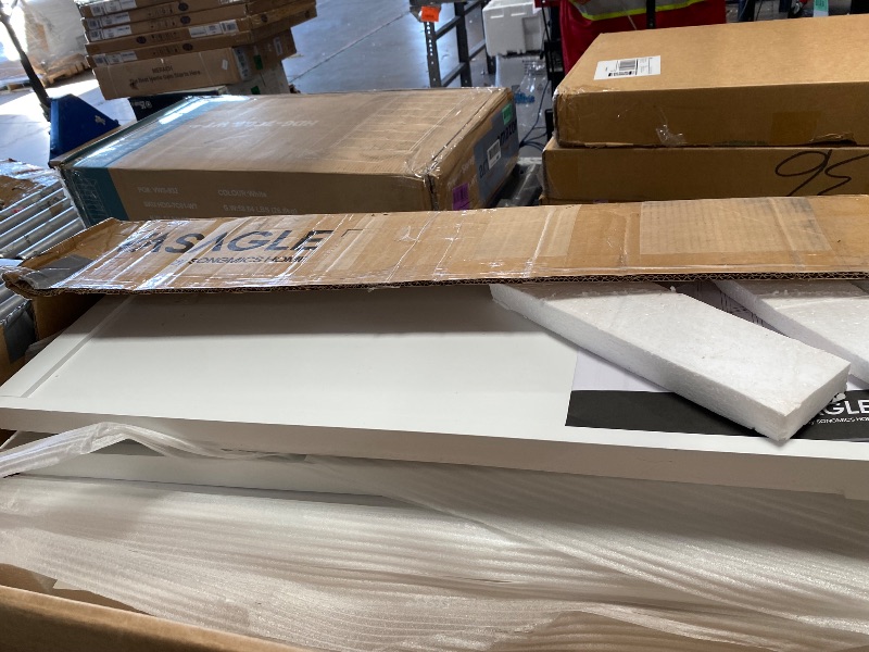Photo 1 of **Parts Only** VASAGLE Floor Storage Cabinet, Freestanding Storage Unit with 4 Doors, Adjustable Shelves, 11.8 x 23.6 x 66.9 Inches, for Entryway, Bathroom, Cloud White UBBC550W01