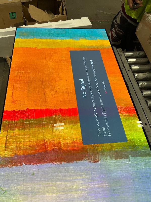 Photo 1 of **CORNER HAS SOME DAMAGE** LG 55-Inch Class OLED evo AI 4K C5 Series Smart TV w/Dolby Atmos, Dolby Vision, HDR10, AI Super Upscaling 4K, Filmmaker Mode, Wow Orchestra, Alexa Built-in (OLED55C5PUA, 2025)