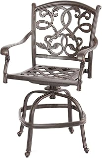 Photo 1 of Cast Aluminum Patio Counter Height Swivel Bar RED CUSHION
**SIMILAR TOO