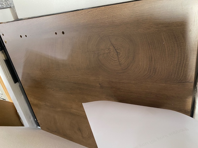 Photo 1 of *** PARTIAL SET **** Tribesigns 78" L Shaped Desk with Drawers, Large Executive Office Desk with File Cabinet and Shelves, Modern Corner Computer Table Business Furniture for Home Office, Brown