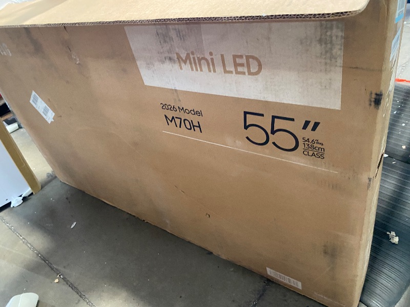 Photo 1 of ***MAJOR DAMAGE** Samsung 55-Inch Class Mini LED M70H Series Samsung Vision AI Companion Smart TV (2026 Model, 55M70H) Processor 4K, Pure Spectrum Color, Motion Xcelerator + DLG 120Hz