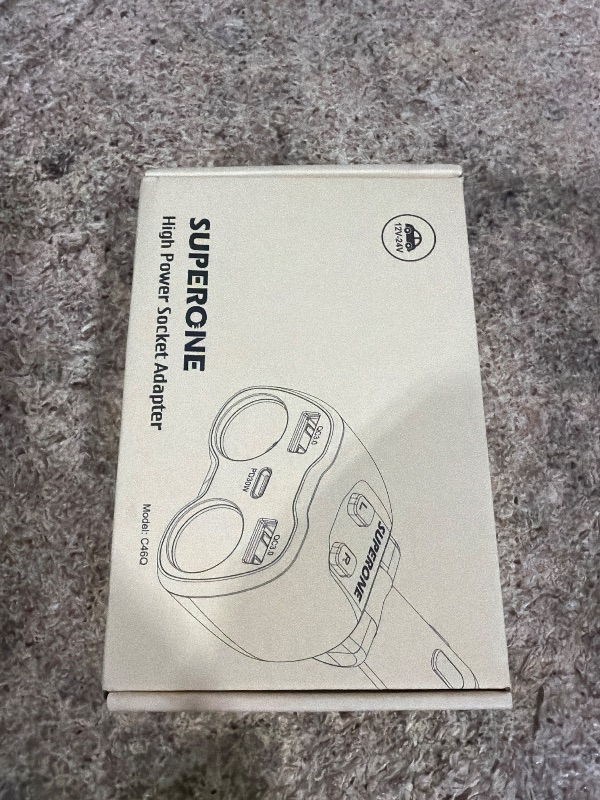 Photo 1 of [2026 Upgraded] Cigarette Lighter Splitter, SUPERONE 180W 2-Socket Cigarette Lighter Adapter with Dual QC3.0 and 20W PD USB C Car Charger Splitter for GPS/Dash Cam/Laptop/iPad/iPhone 17/16/15/14/13/12