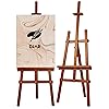 Photo 1 of Walnut Pine Wooden Painting Easel, A-Frame Display Easel | Adjustable Walnut Pine Wood Standing Easel Holding Canvas52.99