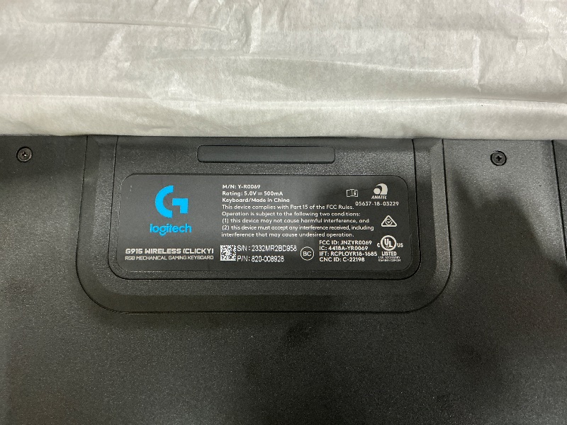 View 3 of **MISSING DONGLE BUT HAS BLUETOOTH**Logitech G915 X Lightspeed Wireless Gaming Keyboard - Black