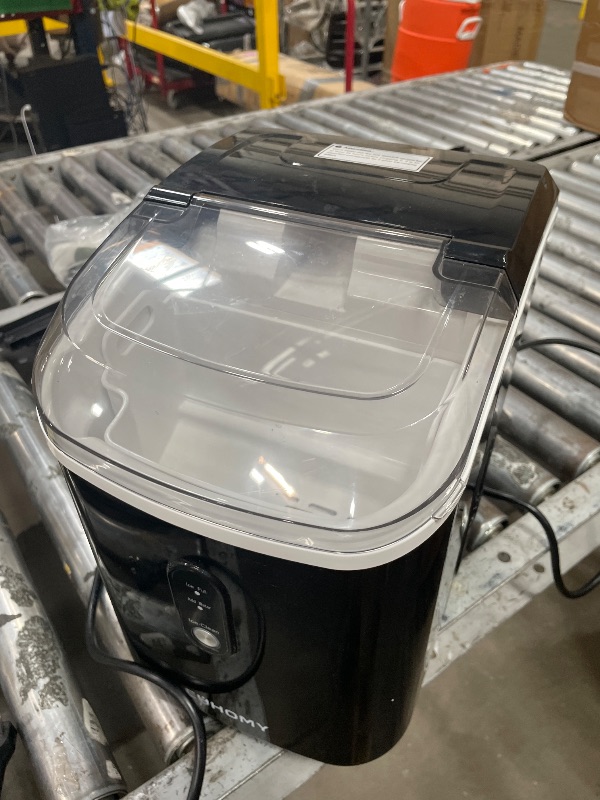 Photo 1 of **USED** EUHOMY Nugget Ice Maker Countertop with Handle, Ready in 6 Mins, 34lbs Per Day, Removable Top Cover, Auto-Cleaning, Portable Sonic Ice Maker with Basket and Scoop, for Home/Party/RV/Camping (Black)