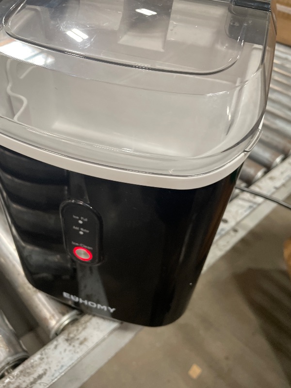 Photo 1 of **USED** EUHOMY Nugget Ice Maker Countertop with Handle, Ready in 6 Mins, 34lbs Per Day, Removable Top Cover, Auto-Cleaning, Portable Sonic Ice Maker with Basket and Scoop, for Home/Party/RV/Camping (Black)