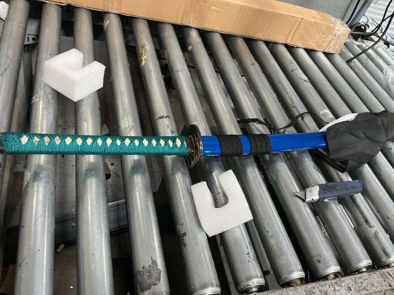 View 2 of
Blue Katana | Damascus Steel Katana with Real Hamon and