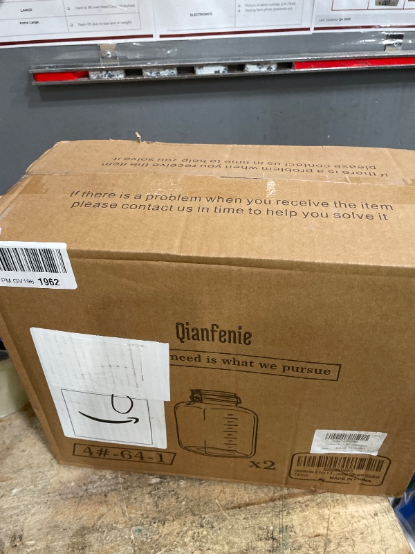 Photo 1 of [UPGRADE] 2 Pack Square Super Wide Mouth Airtight Glass Storage Containers with Lids, 1.1 Gallon Glass Jars with 2 Measurement Marks, Canning Jars with Leak-proof Lid for Kitchen (Spare Gasket)