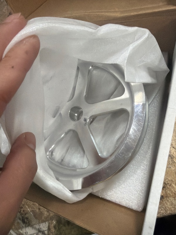 Photo 1 of 1 PC SHLPDFM Silver Billet Aluminum Power Steering Pump Pulley 12559885 Fits for 1998-2002 Camaro/Firebird V8 LS1 Engine