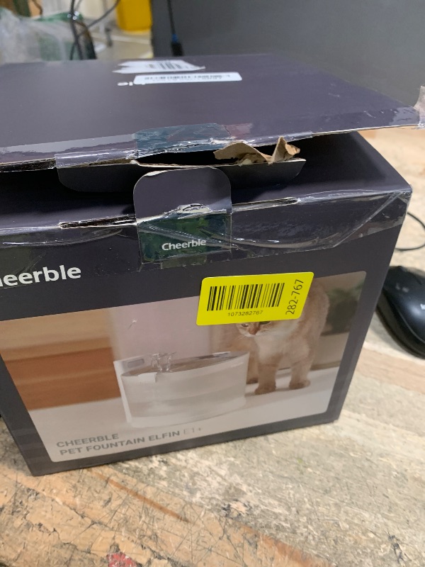Photo 1 of ***SEE NOTES***Cheerble Pumpless Cat Water Elfin Fountain, Wireless Pet Fountain Battery Operated, 2L/67oz E1+ Automatic Water Dispenser Cats & Dogs MagDrive™ Technology Stainless Steel Tray, No Cleaning Hassle