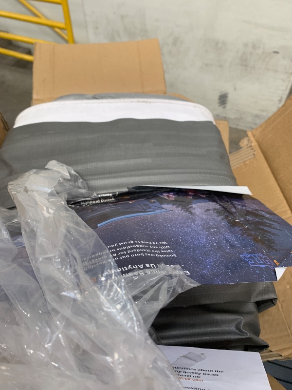 Photo 1 of *** CHECK NOTES***RV Awning Fabric Replacement, 19.5oz Heavy-Duty Vinyl Camper Awning, Heat-Sealed Seamless, DIY Setup, UPF 50+ Waterproof Canopy for Camper, Trailer, Motorhome (Graphite Gray, 18FT(Fabric 17'2"))
