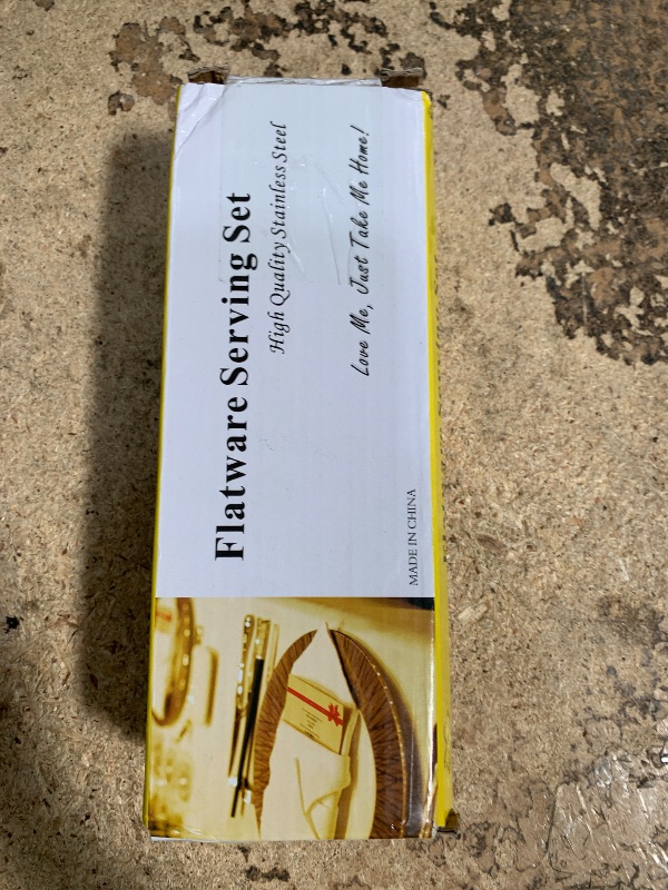 Photo 1 of **missing forks** Evanda Gold Silverware Set 60 Piece Service for 20, Titanium Gold Plated Stainless Steel Flatware Set, Knives Forks Spoons Cutlery Set for Wedding, Parties, Birthday, Restauroom, Dishwasher Safe