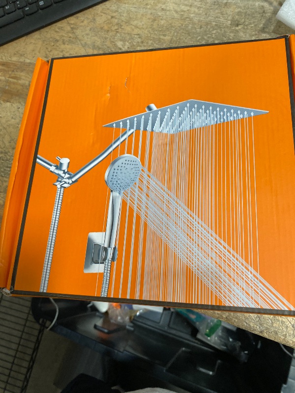 Photo 1 of 10 Inch Rainfall Shower Head with Handheld Combo and Extension Arm