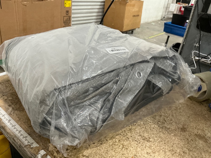 Photo 1 of 16' x 16' Large Multi-Purpose Waterproof Light Weight Heavy Duty Poly Tarp Grommets Every 24", 8 Mil 16x16Thick, for Home, Boats, Cars, Camping, UV Resistant, Rip/Tear Proof Tarpaulin