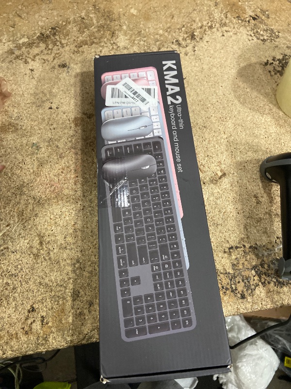 Photo 1 of **MISSING MOUSE***
SABLUTE Bluetooth Keyboard and Mouse for Mac, KMA2 Rechargeable Full Size Wireless Combo, Quiet Scissor Keys, 3 Multi-Device Connection, Metallic Texture, Compatible for Mac, MacBook, Rose Gold