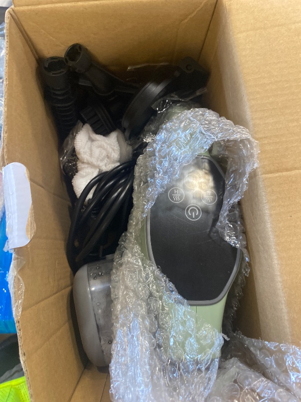 Photo 1 of **IT LEAKS SOME WATER** Handheld Steam Cleaner, Portable Steamer for Cleaning with 18PCS Accessories, 12s Fast Heating, Pressurized Steam Cleaner for Home, Kitchen, Bathroom, Car Detailing, Window, and Clothes, Green