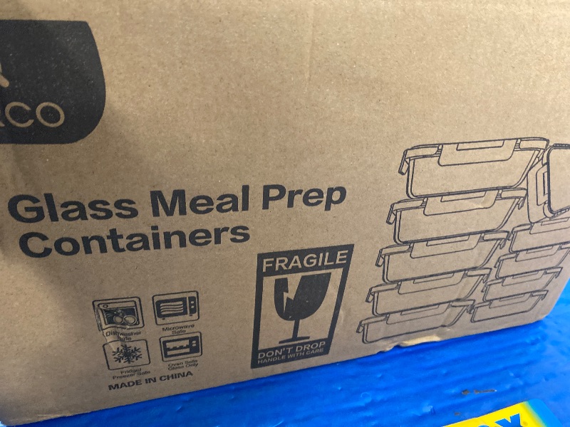 Photo 1 of [10-Pack] Glass Meal Prep Containers with Lids, MCIRCO Food Storage Containers with Snap Locking Lids, Airtight Lunch Containers, Microwave, Oven, Freezer and Dishwasher