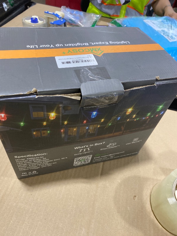 Photo 1 of XMCOSY+ Smart Outdoor String Lights, 98Ft Patio Lights Waterproof, App Control, Compatible with Alexa, RGBCWIC Color Changing LED String Light for Outside